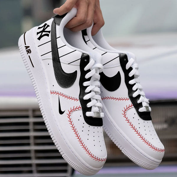 Black Blue White Red Baseball New York Yankees Custom Air Force 1
