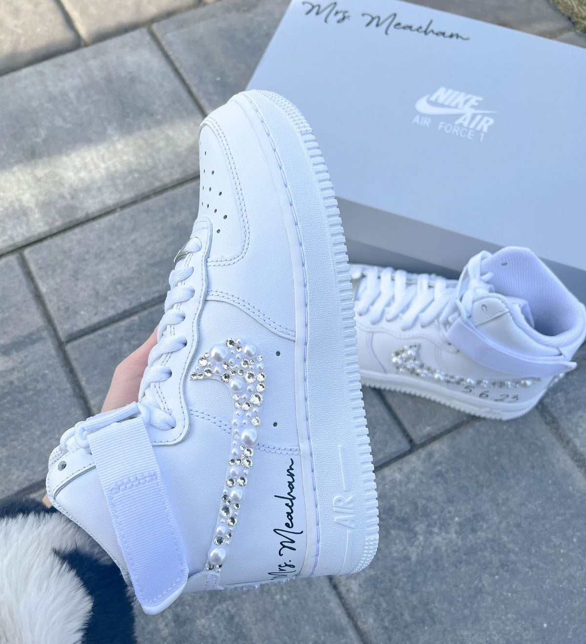 Pearl Crystal High Top Custom Air Force 1
