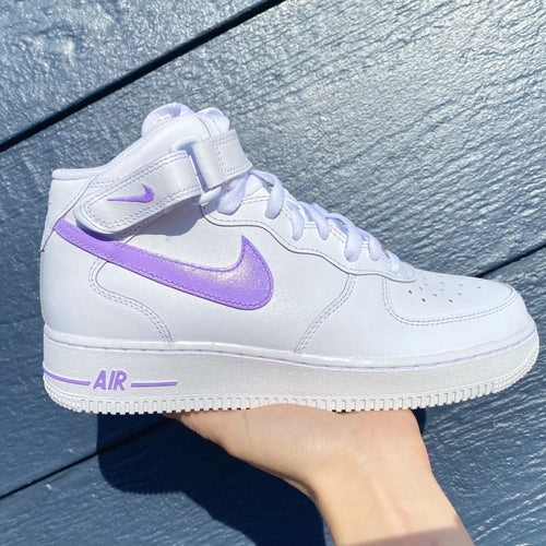 Purple Swoosh Custom Air Force 1 Mid