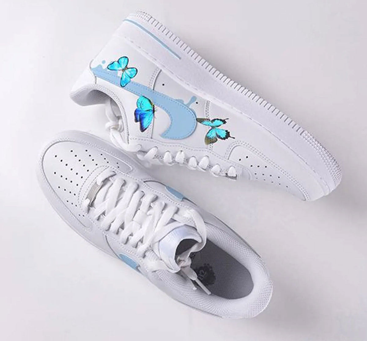 Blue Butterfly Graffiti Custom Air Force 1