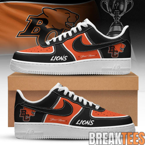 Personalized Hand Painted BC Lions Air Force 1 Sneakers