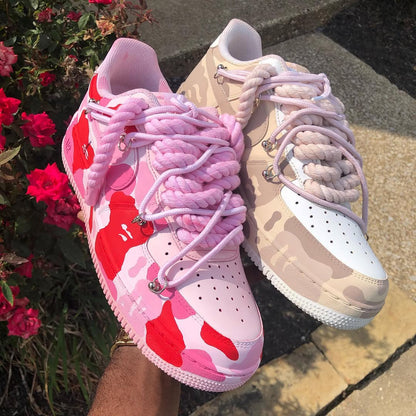 Hand Painted Custom Camo Air Force 1 Sneakers