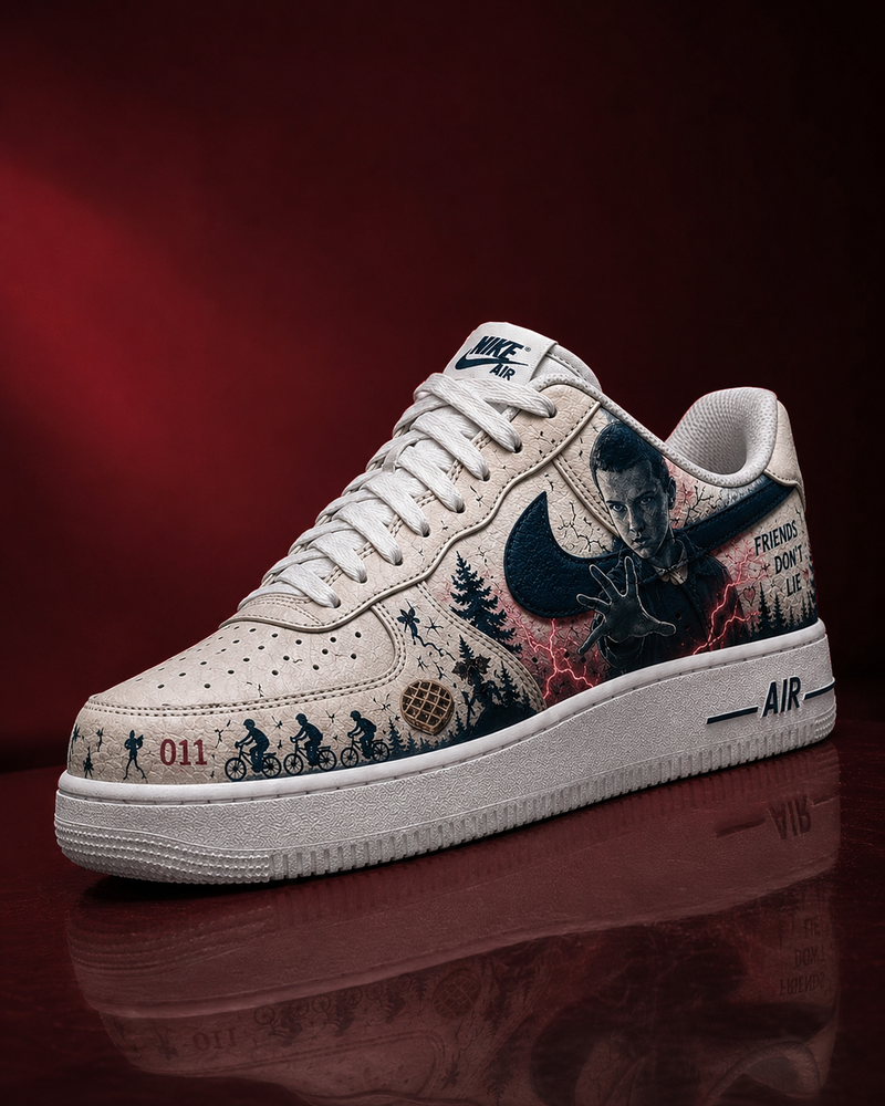Hand Painted Stranger Things Custom Air Force 1 Sneakers
