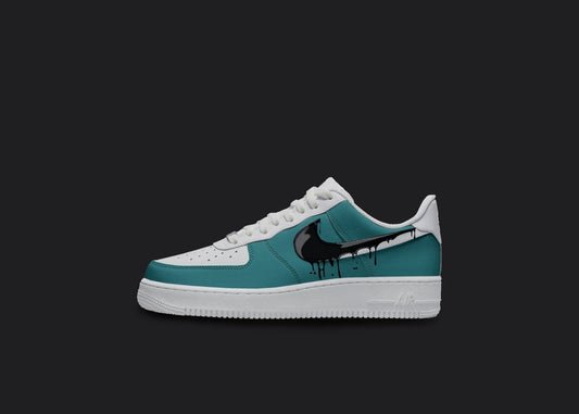Green Black Drip Custom Air Force 1
