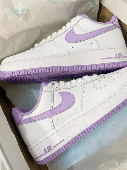Pale Purple Swoosh White Custom Air Force 1