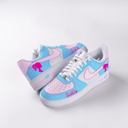 Blue Pink Lady Cartoon Custom Air Force 1