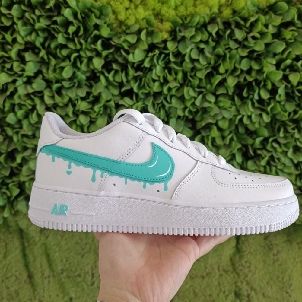 Mint Green Drips Custom Air Force 1