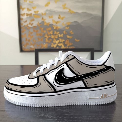 Cartoon Grey Custom Air Force 1