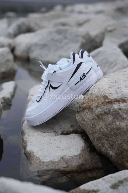 Black White Custom Air Force 1 Shadow