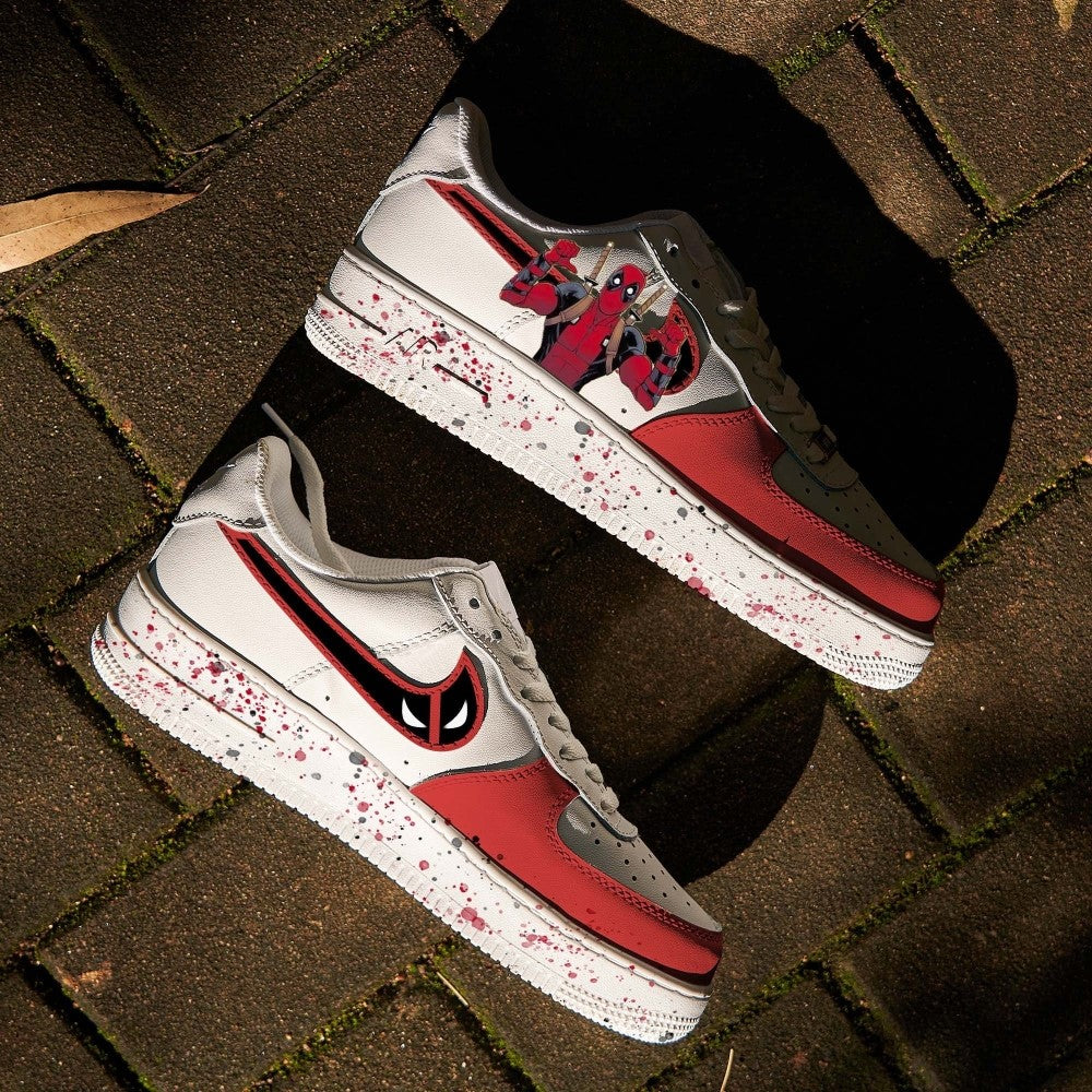Deadpool Red Black Custom Air Force 1