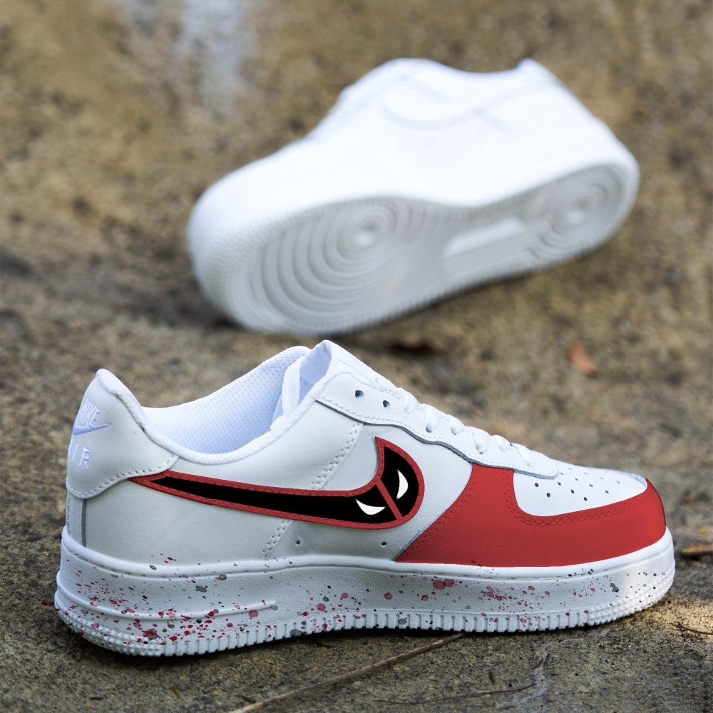Deadpool Red Black Custom Air Force 1