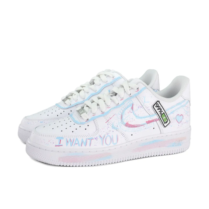 Simple Figure Purple Blue Custom Air Force 1