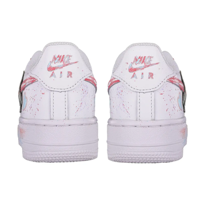 Pink Spray Font Custom Air Force 1