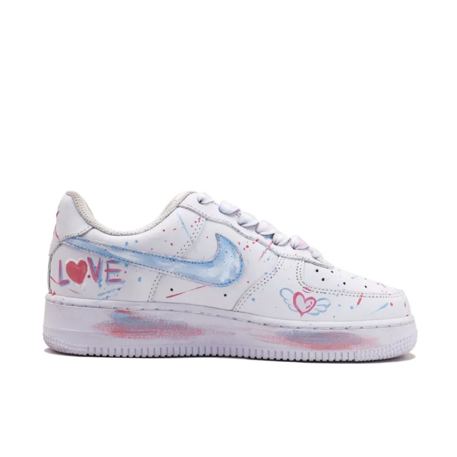 Pink Red Font Custom Air Force 1