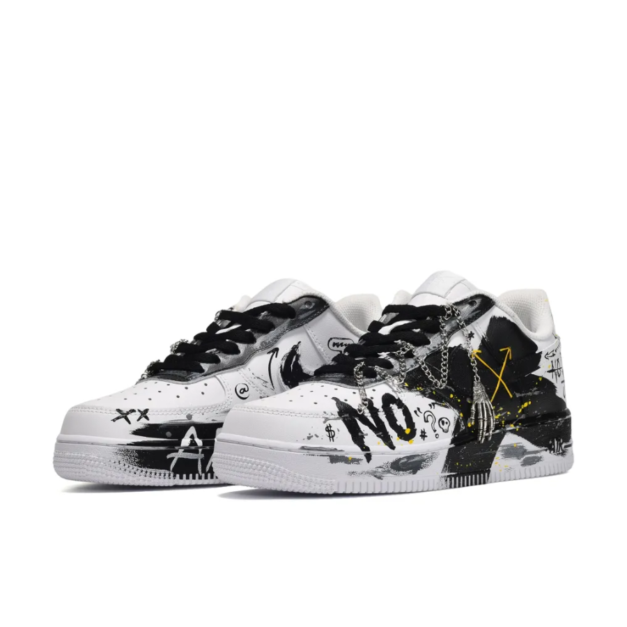 Black Metal Chain Skeleton Custom Air Force 1