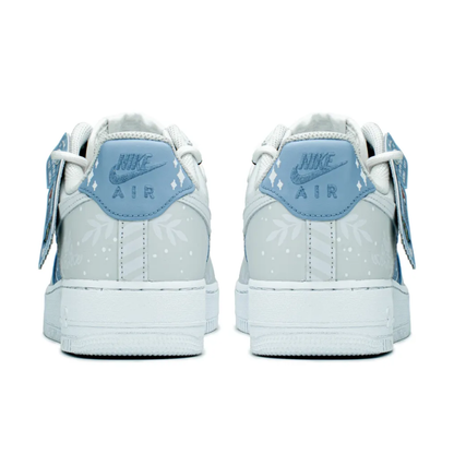 Extra Lace Snowflake Blue Custom Air Force 1