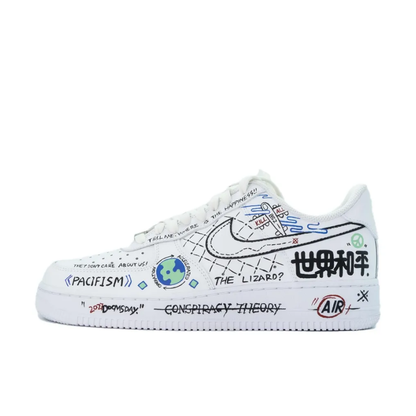 Peace Love Font Custom Air Force 1