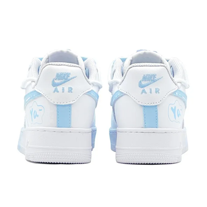 Extra Lace Blue White Gradient Custom Air Force 1