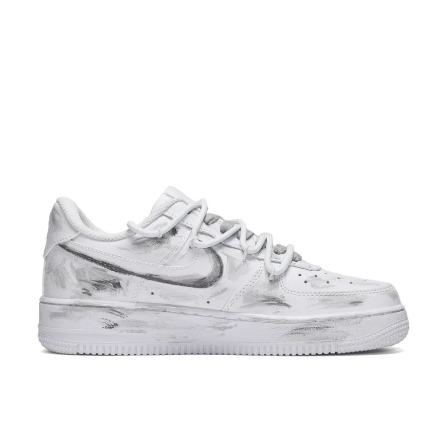 Extra Lace Gray White Custom Air Force 1