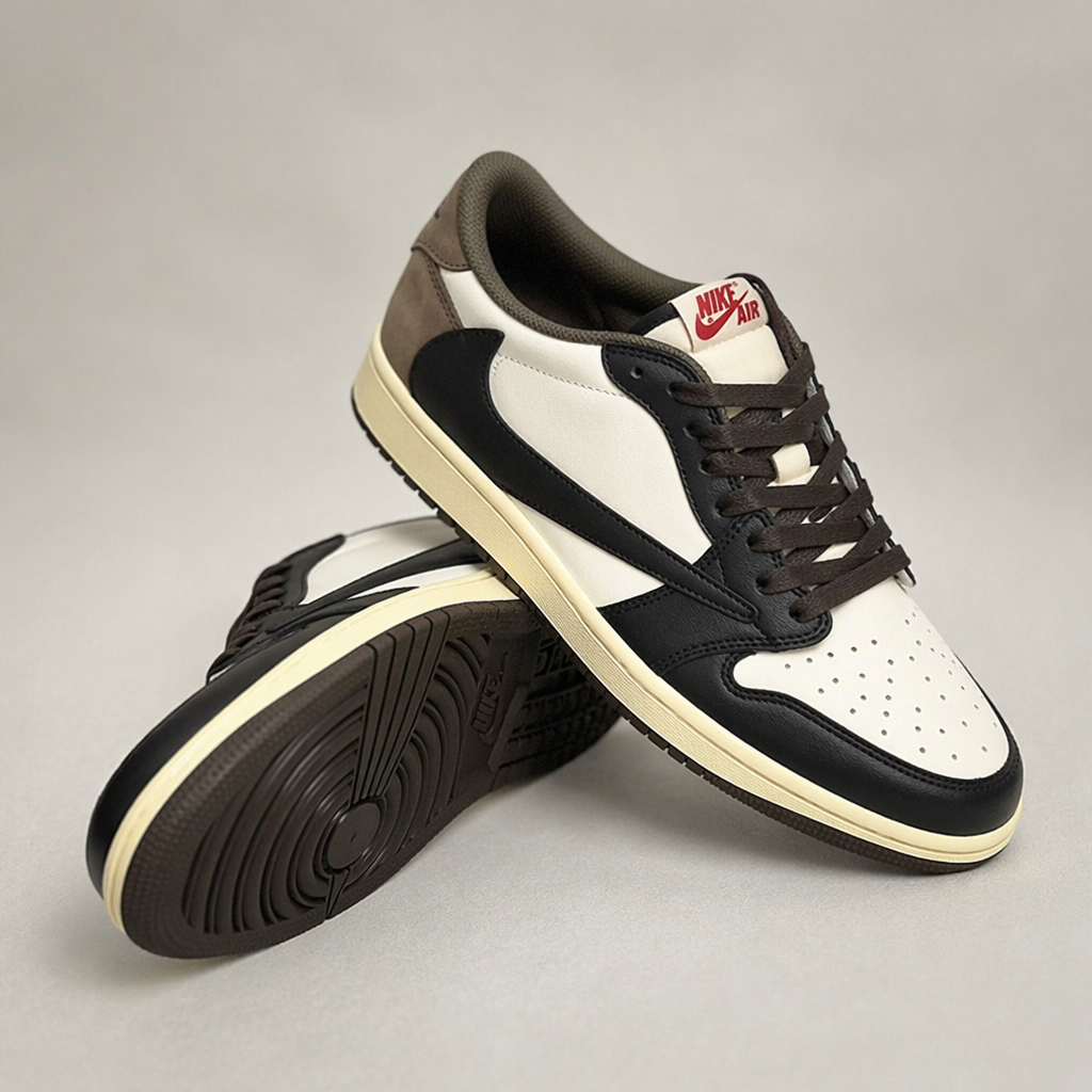Hand Painted Mocha Low Top Custom Sneakers