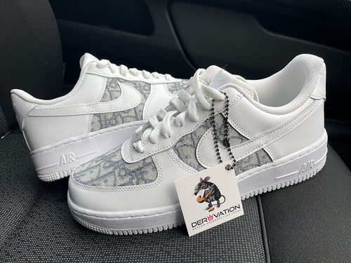 Custom Air Force 1 Grey Dior Logo