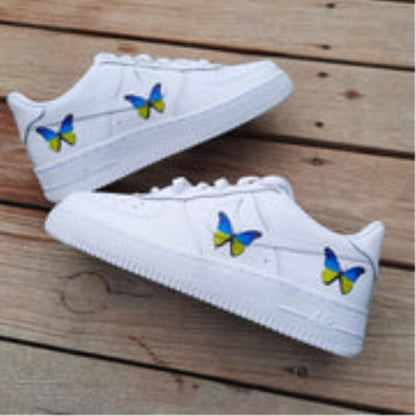 Ukraine Blue Yellow Butterfly Custom Air Force 1