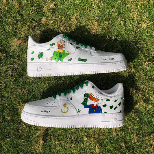 Cartoon Rich Donald Duck Custom Air Force 1