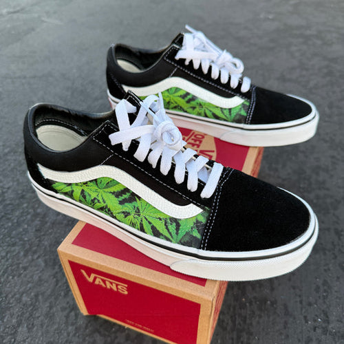 Custom Marijuana Theme Vans Old Skool Shoes