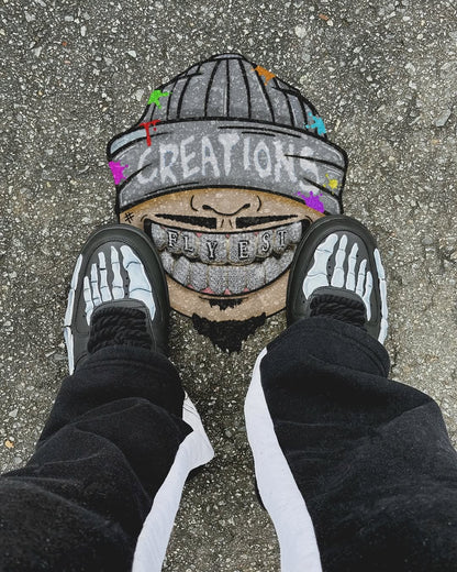 Hand Painted Skeleton Custom Black Air Force 1 Sneakers
