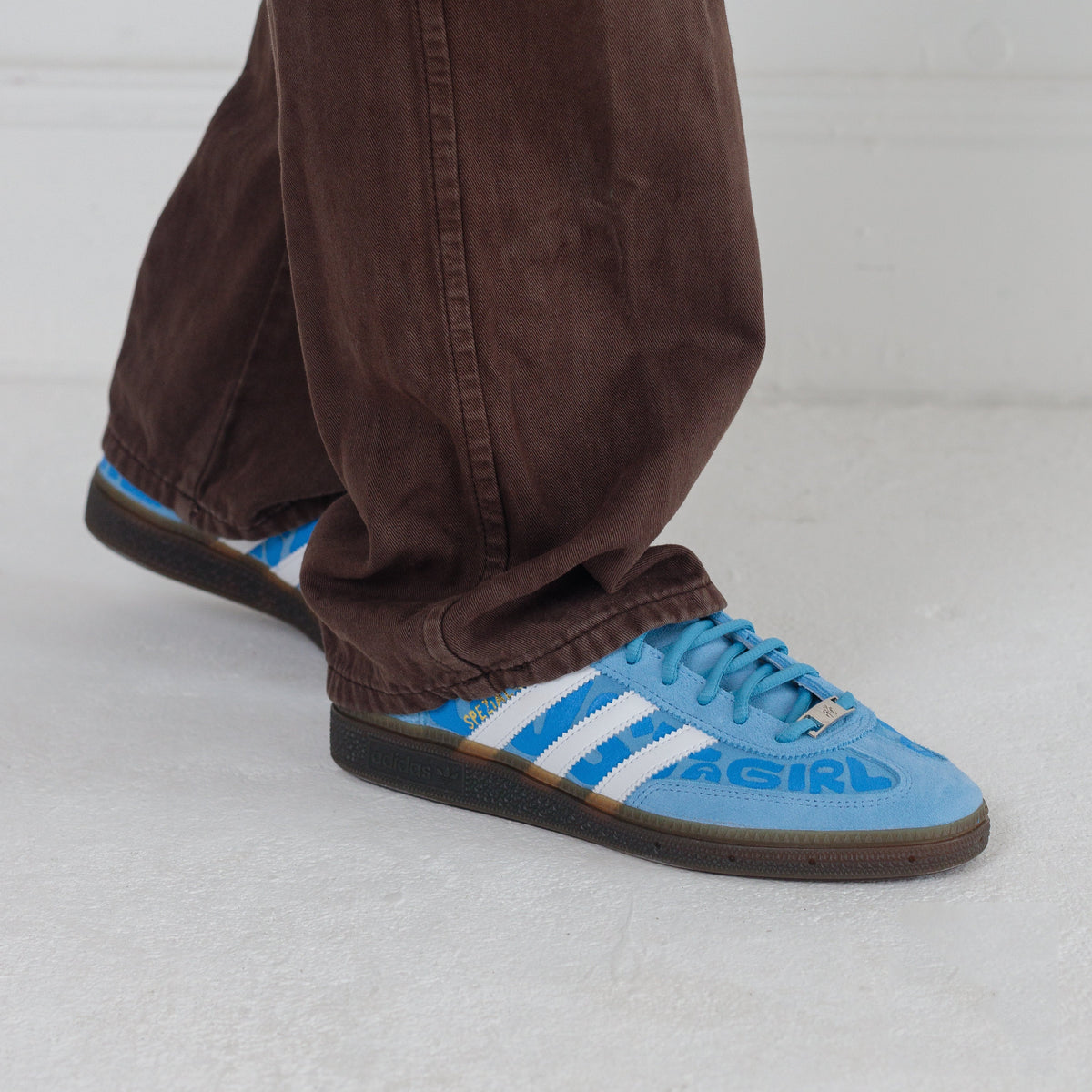 Spezial Graffiti Text Blue Custom Adidas Samba