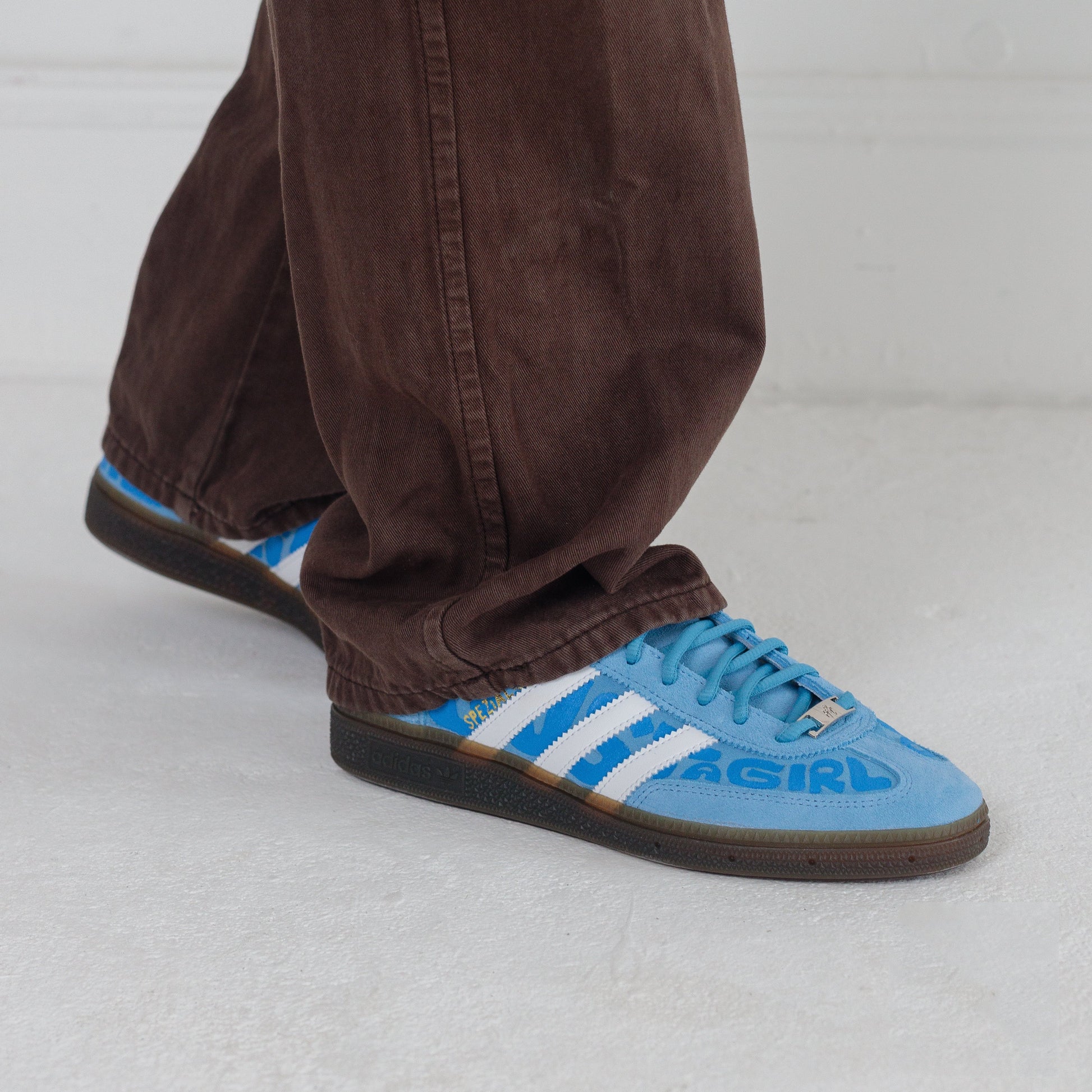 Spezial Graffiti Text Blue Custom Adidas Samba