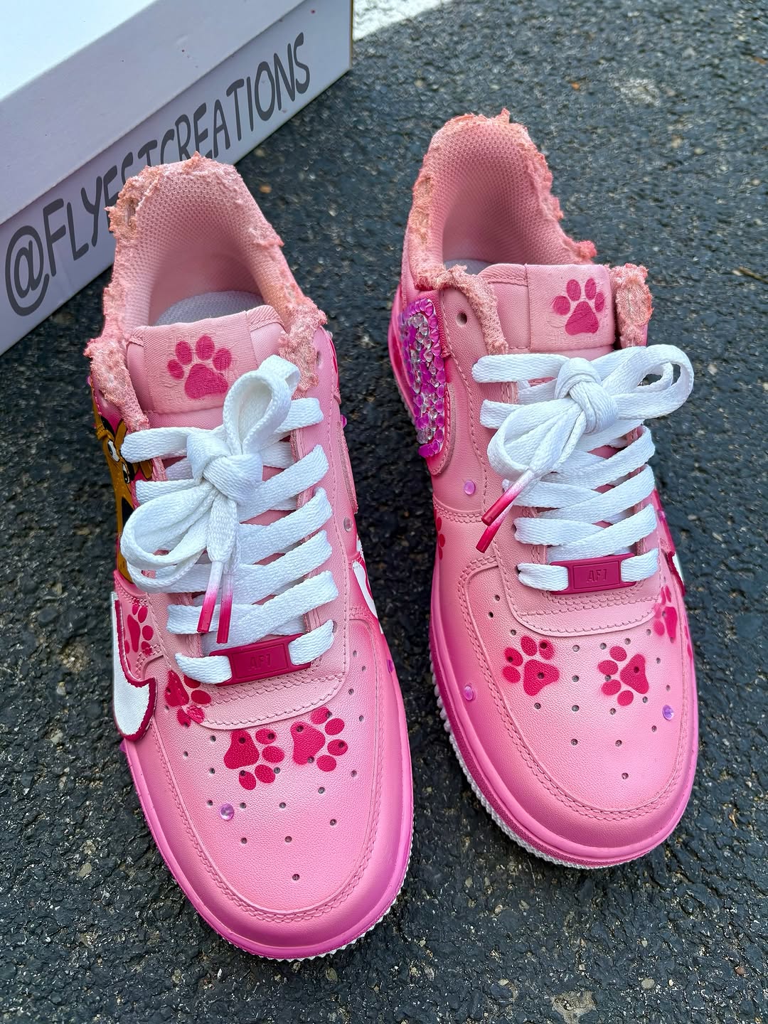 Hand Painted Pink Scooby-Doo Custom Air Force 1 Sneakers