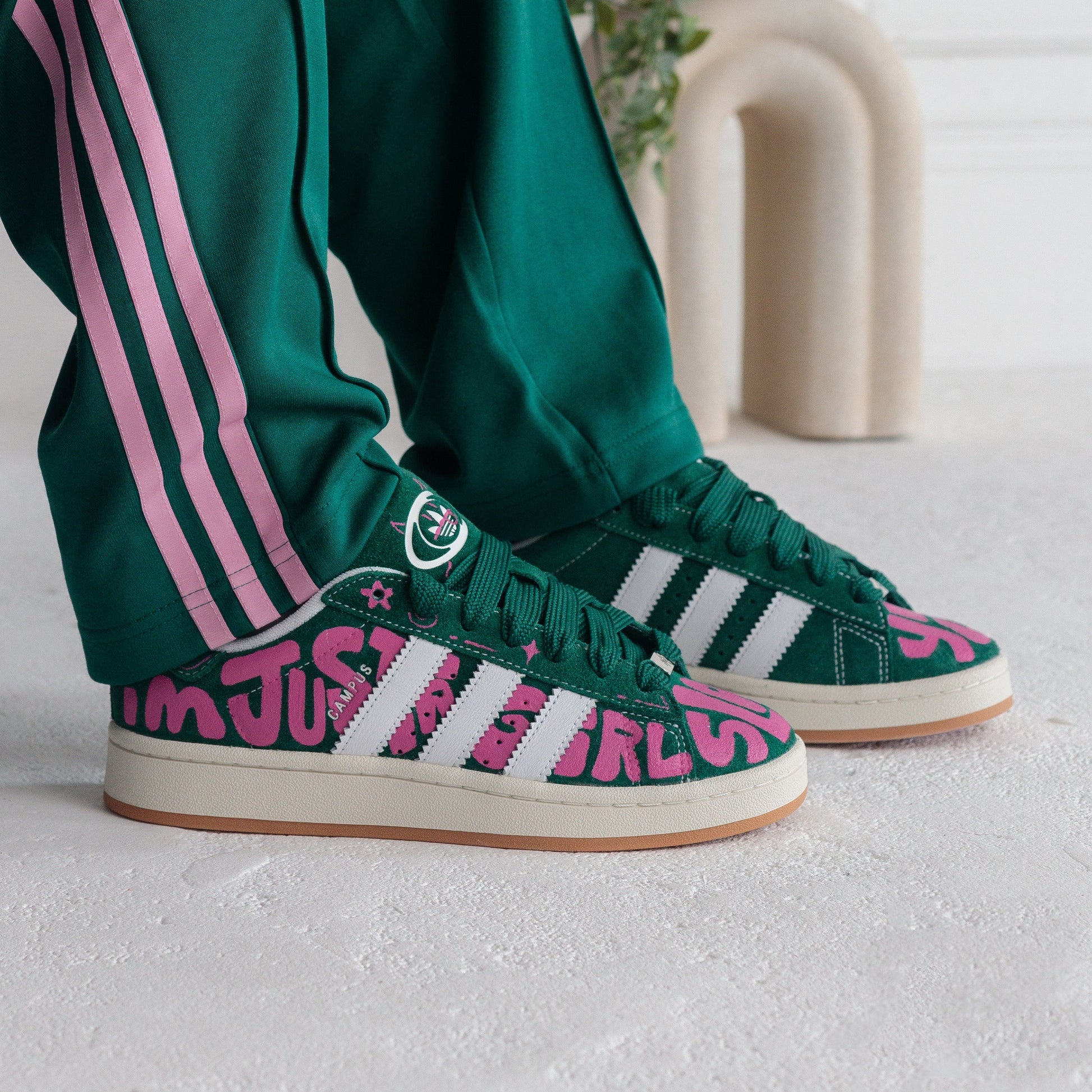 Campus Groovy Letters Graffiti Custom Adidas Samba