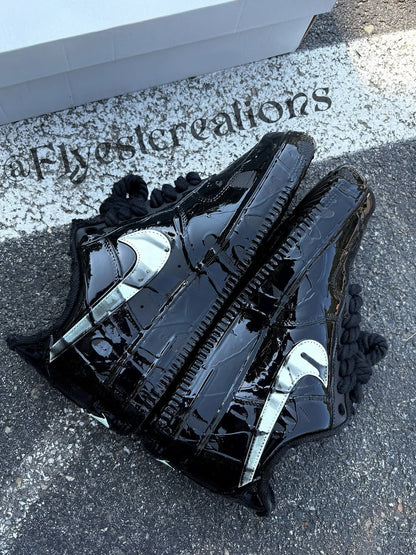 Hand Painted Black Venom Custom Air Force 1 Sneakers