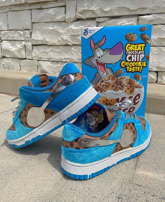 Hand Painted Chocolate Chip Cookie Custom Sneakers