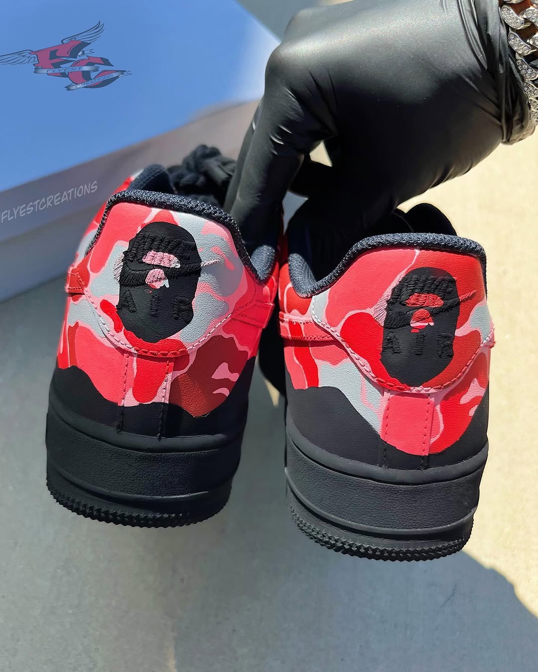 Hand Painted Camo Custom Air Force 1 Sneakers