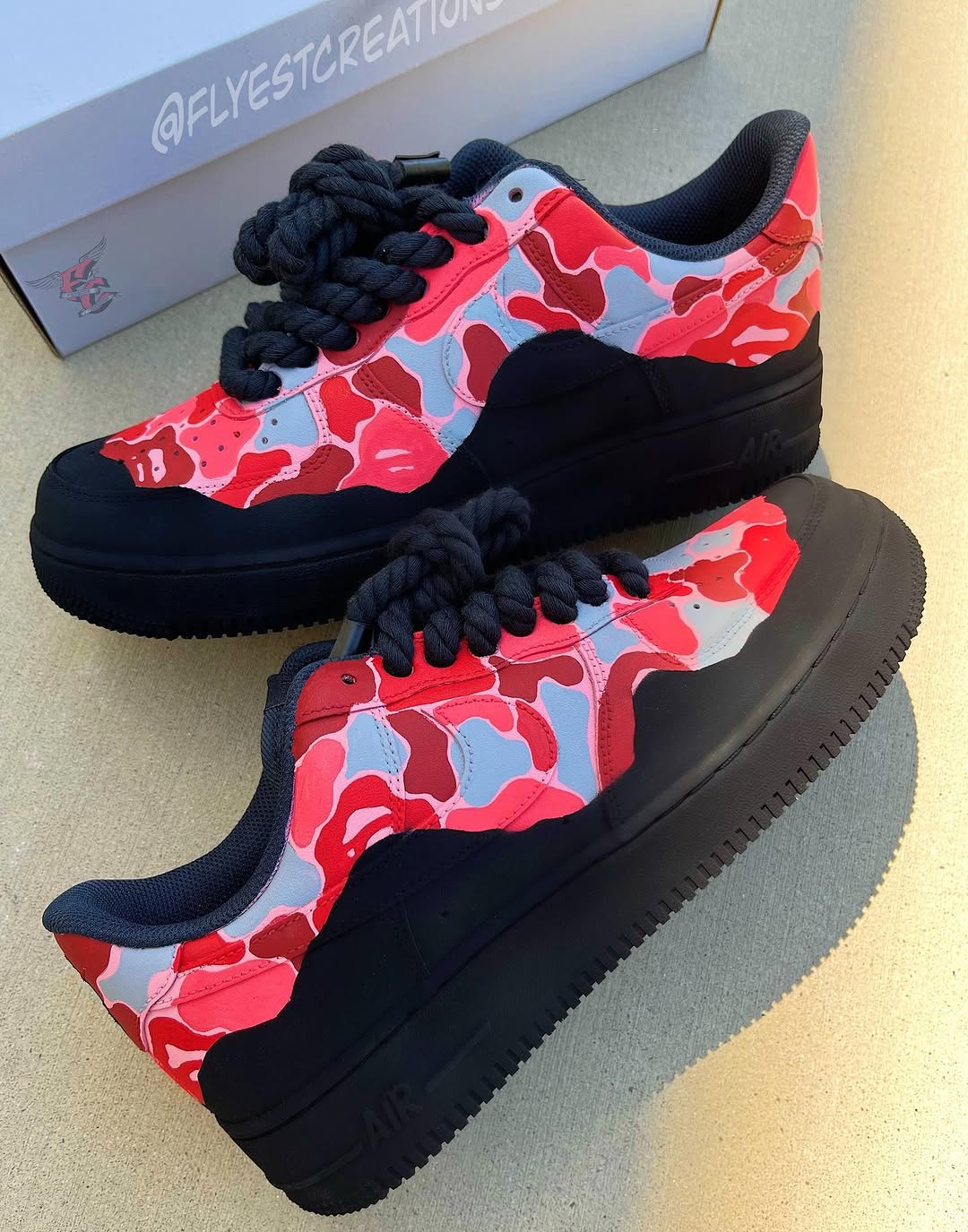 Hand Painted Camo Custom Air Force 1 Sneakers
