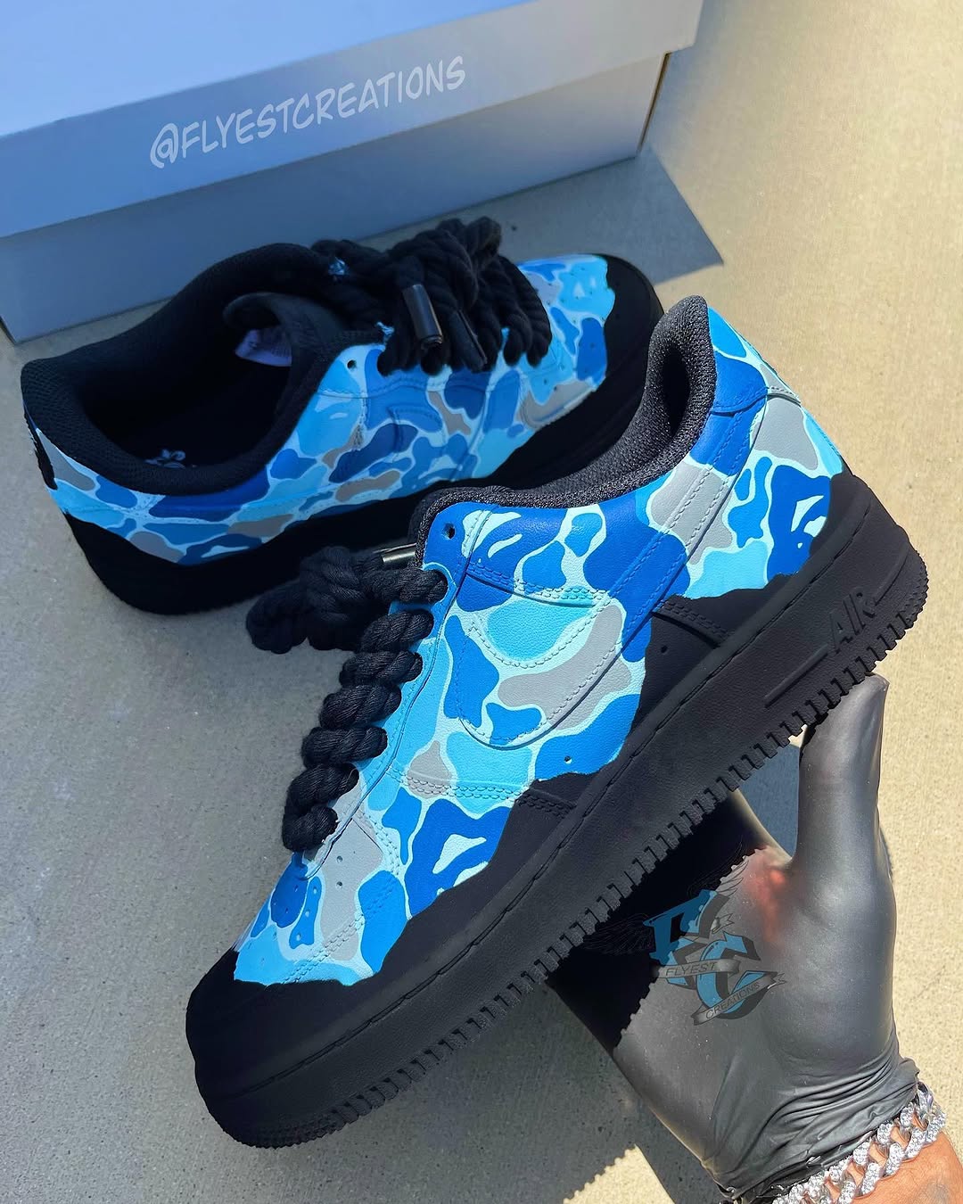 Hand Painted Camo Custom Air Force 1 Sneakers