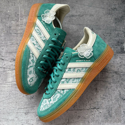 Sporty-Rich Lacey Flower Green Custom Adidas Samba