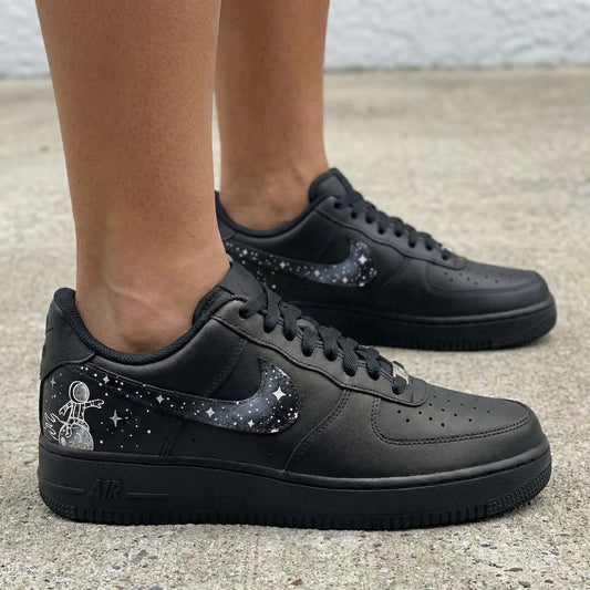 Astronaut Galaxy Stars Black Custom Air Force 1