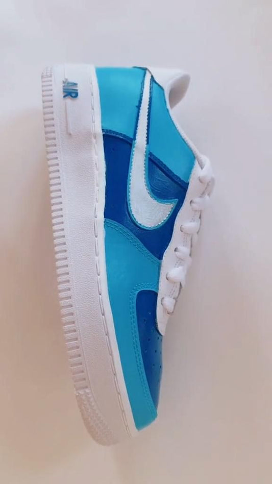 Baby Blue and Blue Custom Air Force 1