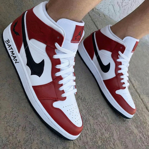 Batman Bats Red Black Custom Air Jordan 1