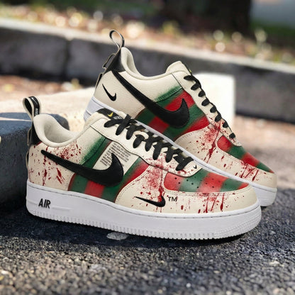 Blood Splatter Green Red Custom Air Force 1