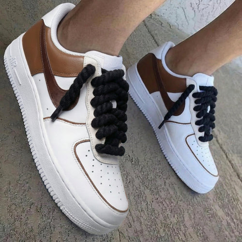 Brown and Black Laces Custom Air Force 1