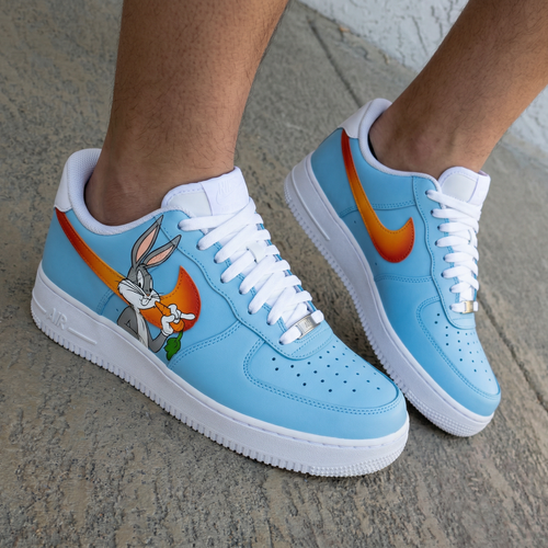 Bugs Bunny Baby Blue Orange Custom Air Force 1
