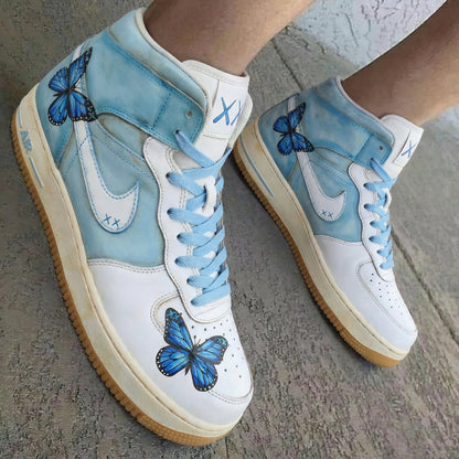 Butterflies Baby Blue White Custom Air Force 1