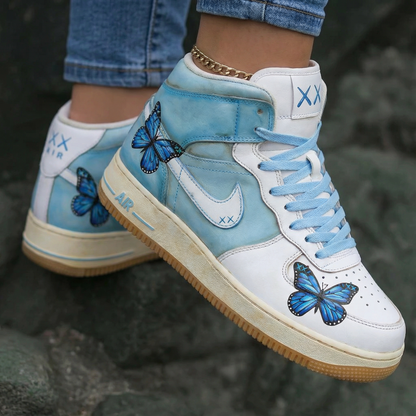 Butterflies Baby Blue White Custom Air Force 1