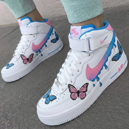 Butterflies Pink Blue Custom Air Force 1