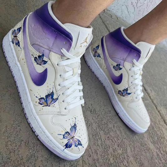 Butterflies Purple Custom Air Jordan 1