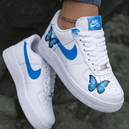 Butterflies White Blue Custom Air Force 1